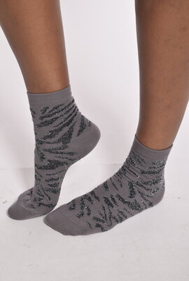 10Days Taupefarbene Zebra-Socken