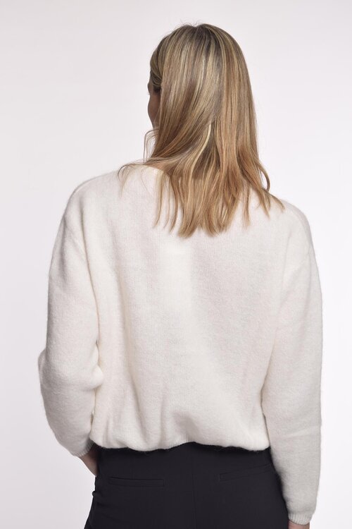 American Vintage Weiße Strickjacke mit Knöpfen