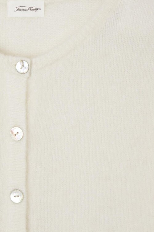 American Vintage Weiße Strickjacke mit Knöpfen