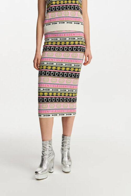 Essentiel Antwerp Cremefarbener Strickrock