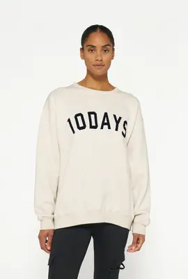 10Days Soft white melee Der Statement-Pullover