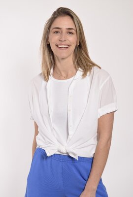 Xirena Weiße Bluse kurzer Ärmel Xirena Weiße Bluse kurzer Ärmel
