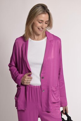 Xirena Magenta Satin Blazer