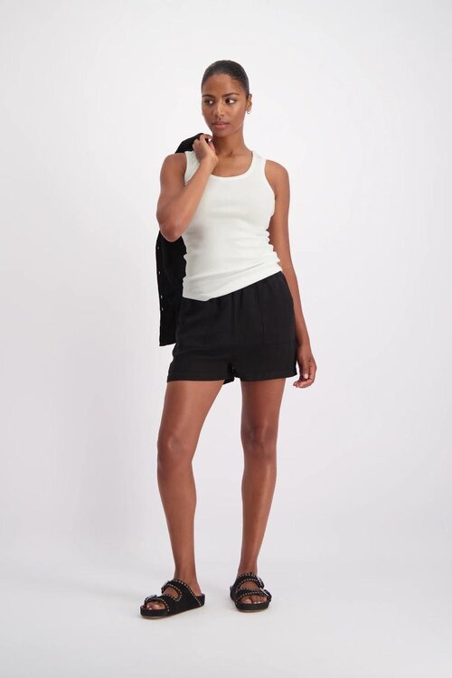 Neeve Weißes Rippenoberteil