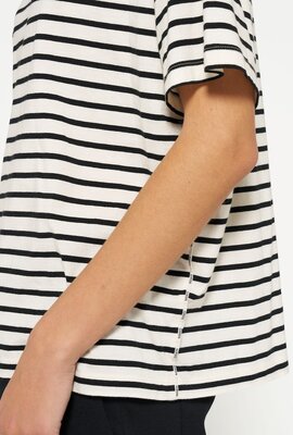 10Days Weiß/Schwarz Die T-Shirt-Streifen