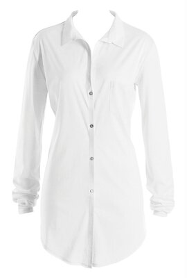Hanro Weißes Luxe-Nachthemd aus Baumwolle