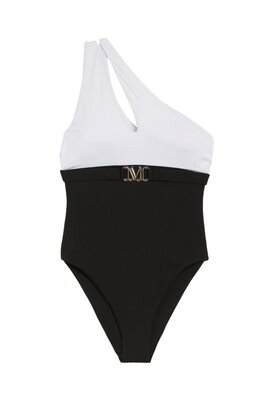 Max Mara Beachwear Badeanzug in Schwarz und Weiß