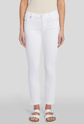 7 For All Mankind Weiße Roxanne Ankle Jeans