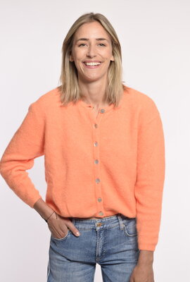 American Vintage Orangene Strickjacke American Vintage Orangene Strickjacke