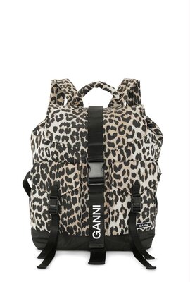 Ganni Leopard Leopard Rucksack