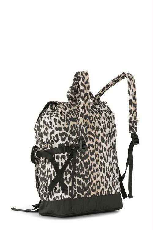 Ganni Leopard Leopard Rucksack