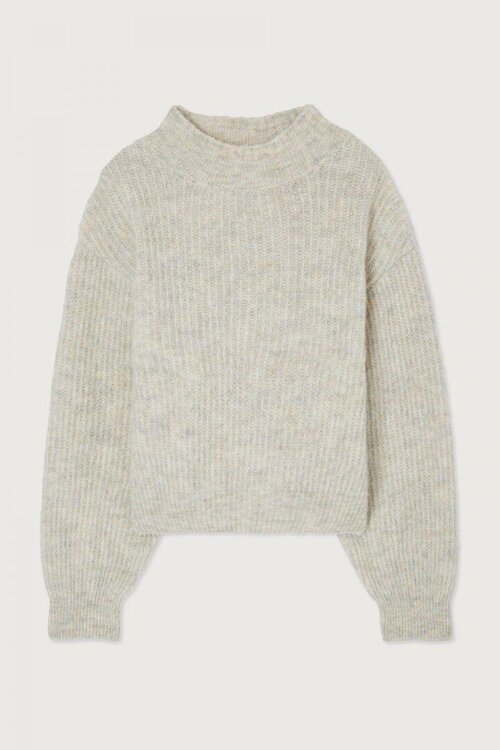 American Vintage Grauer Strickpullover