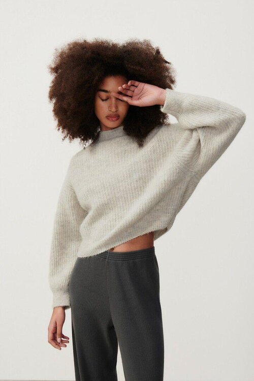 American Vintage Grauer Strickpullover