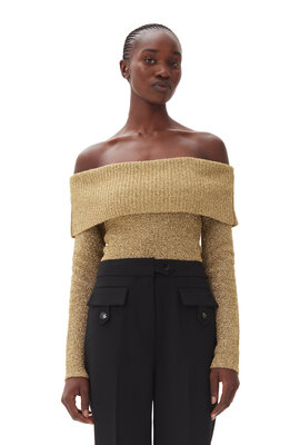 Ganni Goldene Bluse