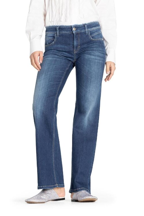 Cambio Indigoblaue Tess-Jeans mit weitem Beinschnitt