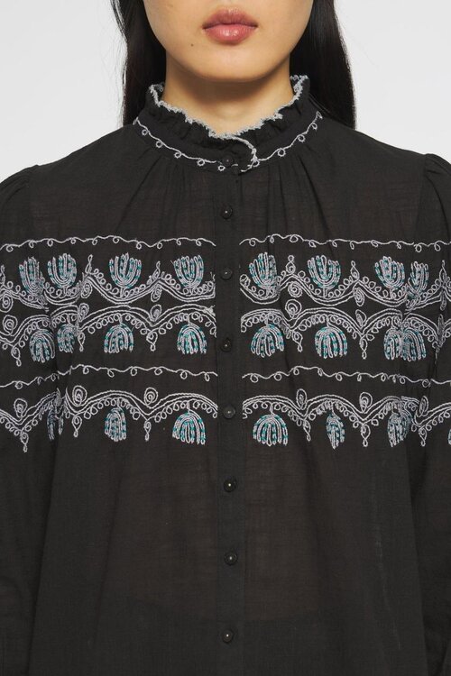Antik Batik Schwarze Bluse