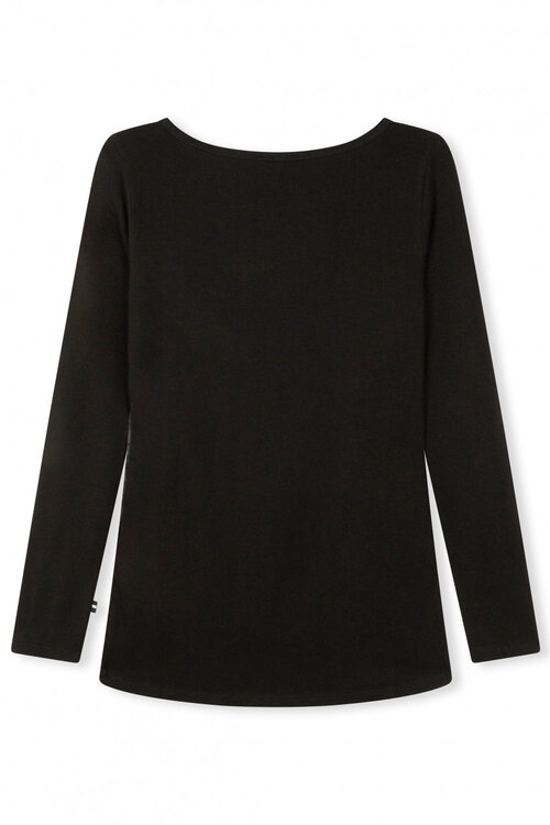 10Days Schwarzes THE BOAT NECK TEE