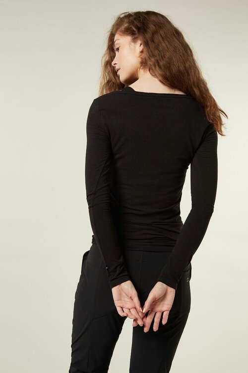 10Days Schwarzes THE BOAT NECK TEE