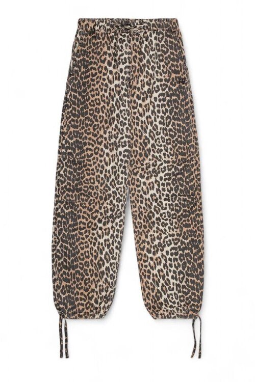 Ganni Leopard Cotton Leopard-Hose