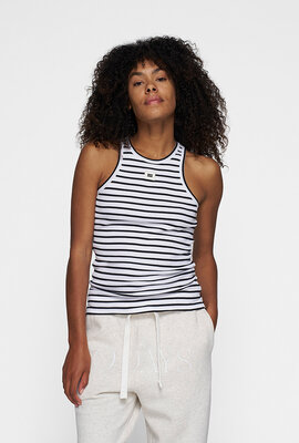 10Days white/black DAS TANKTOP STREIFEN