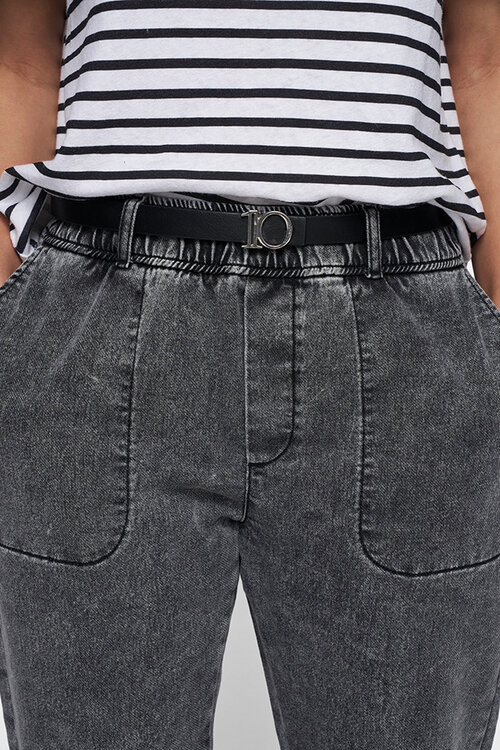 10Days Schwarzer THE MONOGRAM GÜRTEL