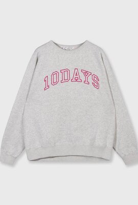 10Days Light Grey Melee Statement-Pullover