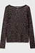 10Days Dunkles Fudge-Netz Langarmshirt Leopard