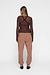 10Days Dunkles Fudge-Netz Langarmshirt Leopard