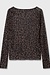 10Days Dunkles Fudge-Netz Langarmshirt Leopard