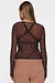 10Days Dunkles Fudge-Netz Langarmshirt Leopard