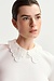 Essentiel Antwerp Off White Top mit Spitzenkragen