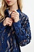 Essentiel Antwerp Dunkelblaue Paillettenbluse
