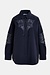 Essentiel Antwerp Marineblaue Bluse mit Spitzenpaneelen