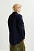 Essentiel Antwerp Marineblaue Bluse mit Spitzenpaneelen