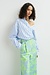 Essentiel Antwerp Blaue Wide Wrap Bluse