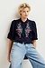Essentiel Antwerp Dunkelblaue verzierte Bluse