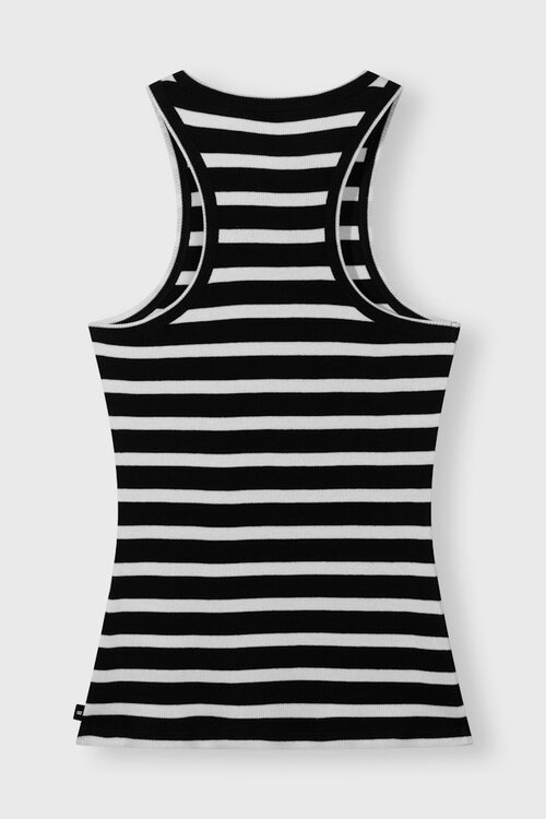 10Days Black/White DAS TANKTOP STREIFEN