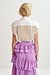 Essentiel Antwerp Weiße Pailletten-Mesh-Bluse