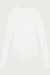 Neeve Weißes Rippen-Langarmshirt