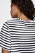 10Days white/black DAS KLEINE T-SHIRT LEINEN STREIFEN