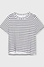 10Days white/black DAS KLEINE T-SHIRT LEINEN STREIFEN