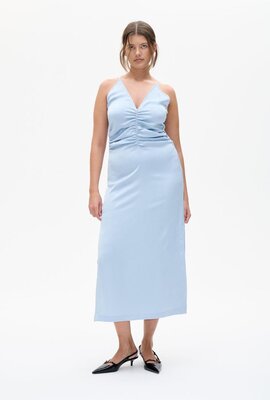 Baum Und Pferdgarten Hellblaues langes Kleid