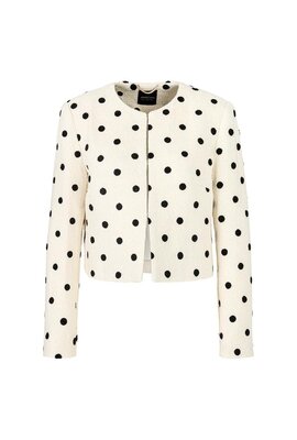 Marc Cain Ecru/Schwarze Kurze Jacke