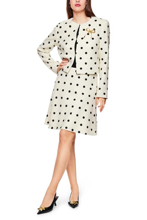 Marc Cain Ecru/Schwarze Kurze Jacke