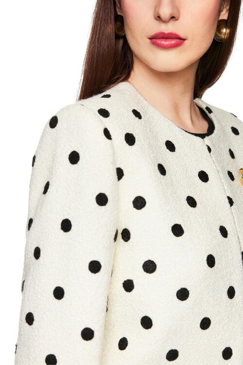 Marc Cain Ecru/Schwarze Kurze Jacke