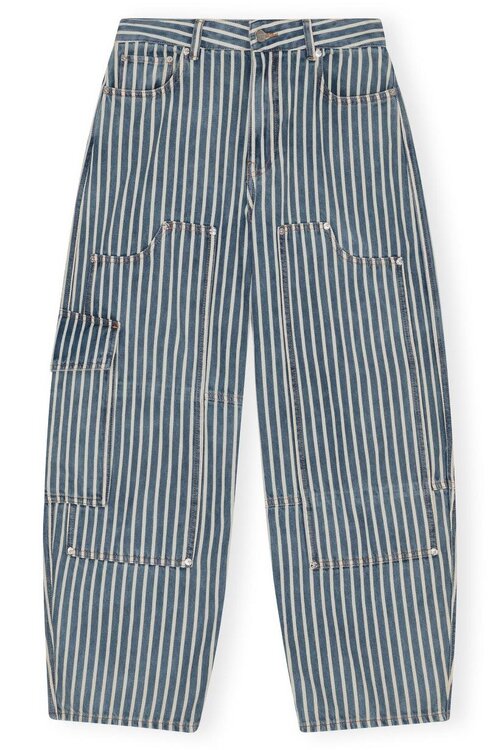 Ganni Blau/weiße Jeans