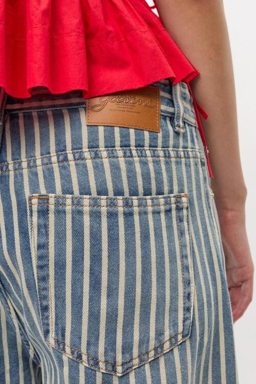 Ganni Blau/weiße Jeans