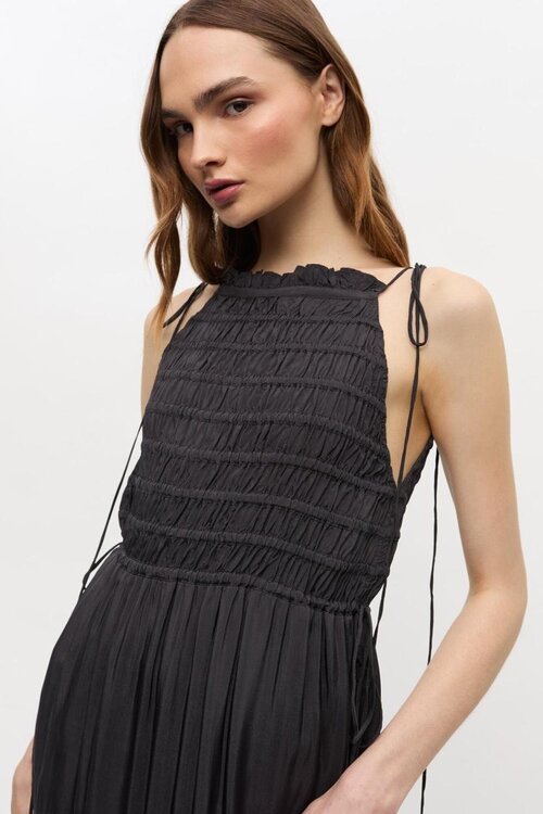 Ganni Anthrazit Kleid