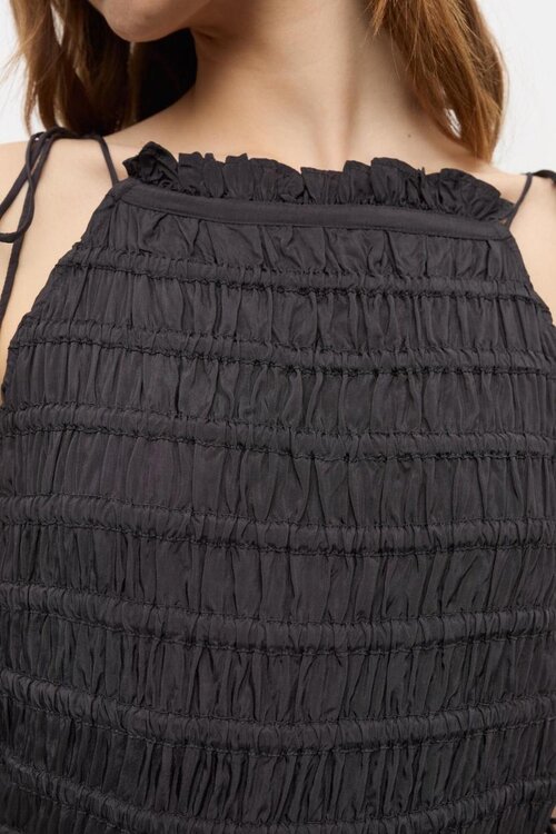 Ganni Anthrazit Kleid