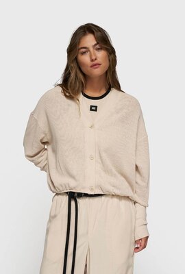 10Days leichte erdfarbene V-Ausschnitt Strickjacke aus Mesh 10Days leichte erdfarbene V-Ausschnitt Strickjacke aus Mesh